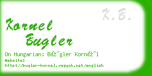 kornel bugler business card